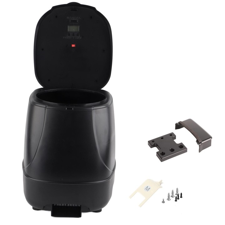 Automatischer Fischfutterspender für den Außenbereich, Timer für Teichaquarium (Ohne Akku)