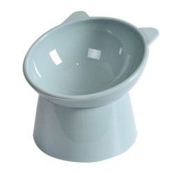 Katzenfutternapf, erhöht, geneigt, leicht zu reinigen, Futter- und Wassernapf für kleine Hunde, Blau/Grau graue/blau