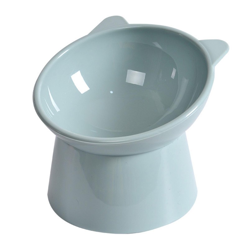 Katzenfutternapf, erhöht, geneigt, leicht zu reinigen, Futter- und Wassernapf für kleine Hunde, Blau/Grau graue/blau
