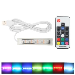 Micro Aquarium Licht USB Powered Fernbedienung Bunte Fisch Tank LED Lampe für LandscapeWhite Wire