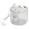 Katzenwasserbrunnen, 2,6 l, automatischer Edelstahl, transparent, leiser Trinkbrunnen für Haustiere