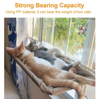 Hängebetten für Katzen, Katzennest mit Matte, Ablage, Sitzbett für Katzen, bequem und langlebig, trägt 17,5 kg, Fensterhängem