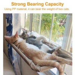 Hängebetten für Katzen, Katzennest mit Matte, Ablage, Sitzbett für Katzen, bequem und langlebig, trägt 17,5 kg, Fensterhängem