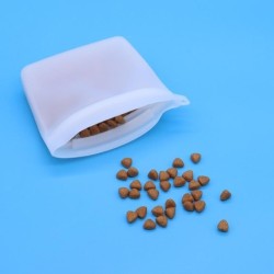 Hundefutterbeutel, wasserdicht, feuchtigkeitsbeständig, für das Training im Freien, für Hunde, Katzen, Silikon-Snackbeutel, A