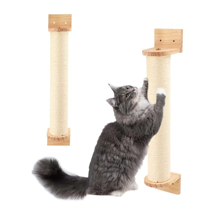 Kratzbaum für Katzen, Wandmöbel, Holz, zur Wandmontage, Kätzchen-Kratzbaum für große Katzen, dickere Säulen für mehrere Funkt