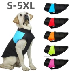 Große Haustier-Hundejacke mit Geschirr, warme Winter-Hundekleidung für Labrador, wasserdichter großer Hundemantel, Chihuahua,
