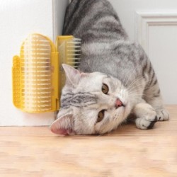 Große Katzeneckhaarschaber-Kratzartefakt-Haustiermassagebürste zum Entfernen loser Haare, Heimtierbedarf grün