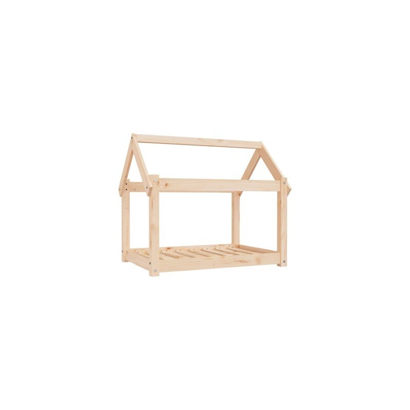 VidaXL Hundebett L (81x60x70 cm) aus Kiefernholz naturfarben
