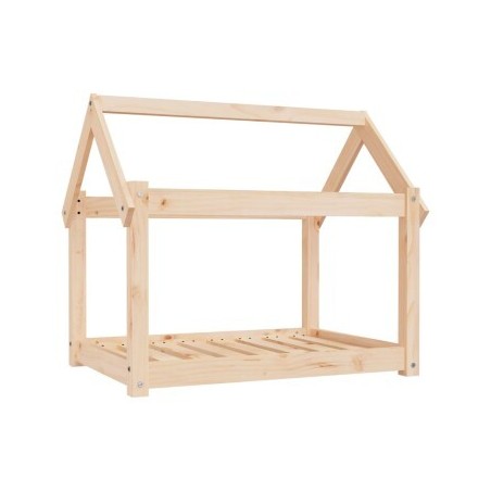 VidaXL Hundebett L (81x60x70 cm) aus Kiefernholz naturfarben