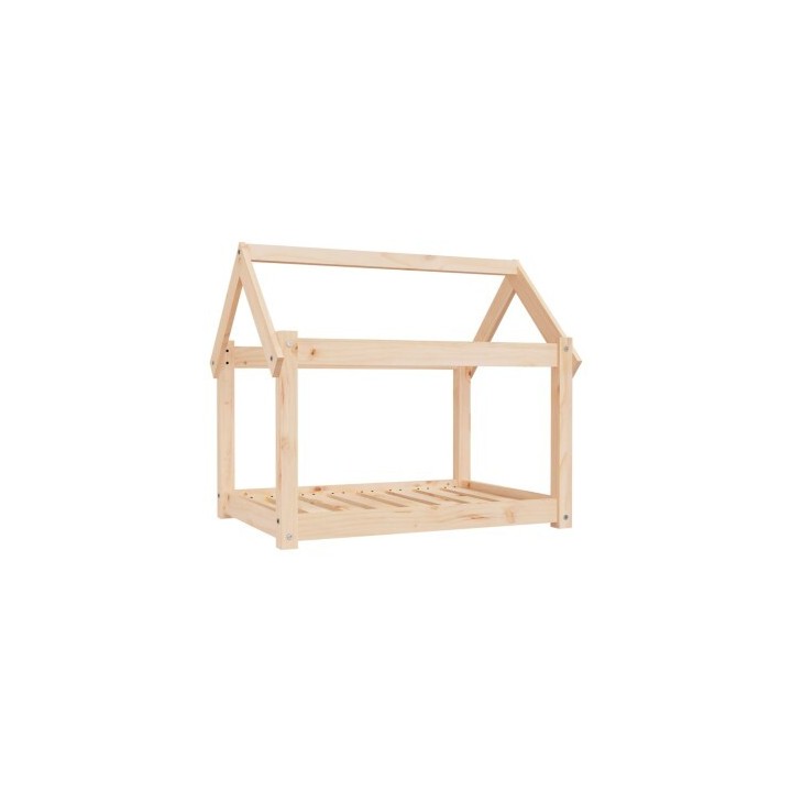 VidaXL Hundebett L (81x60x70 cm) aus Kiefernholz naturfarben