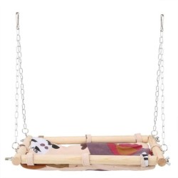 Haustier Leinwand Hängematte Vogel Holz Hängen Käfig Papagei Spiel Bett Schaukel Spielzeug