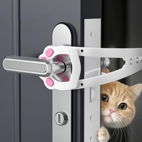 Haustier-Türöffner, verstellbarer Katzentürhalter-Riegel, einfache Installation, Haustier-Klapptür für Hunde und Katzen, Heim
