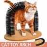 Katzenspielzeugbogen, Selbstpflege, Verwöhnen Sie Katzen mit einer Massage-Pflegebürste und Kratzkissen, Spielzeug für Katzen