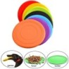 1 Stück Haustier Hund Flying Disc Spielzeug Weiches, rutschfestes Silikon Spiel Frisbeed Anti-Kau-Training Interaktives Haust
