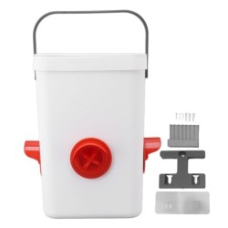 Automatisches Hühnerfutterset, 12 l, handgehalten, 3 Fütterungsöffnungen, Hühnerfutterset für Hühnergeflügel
