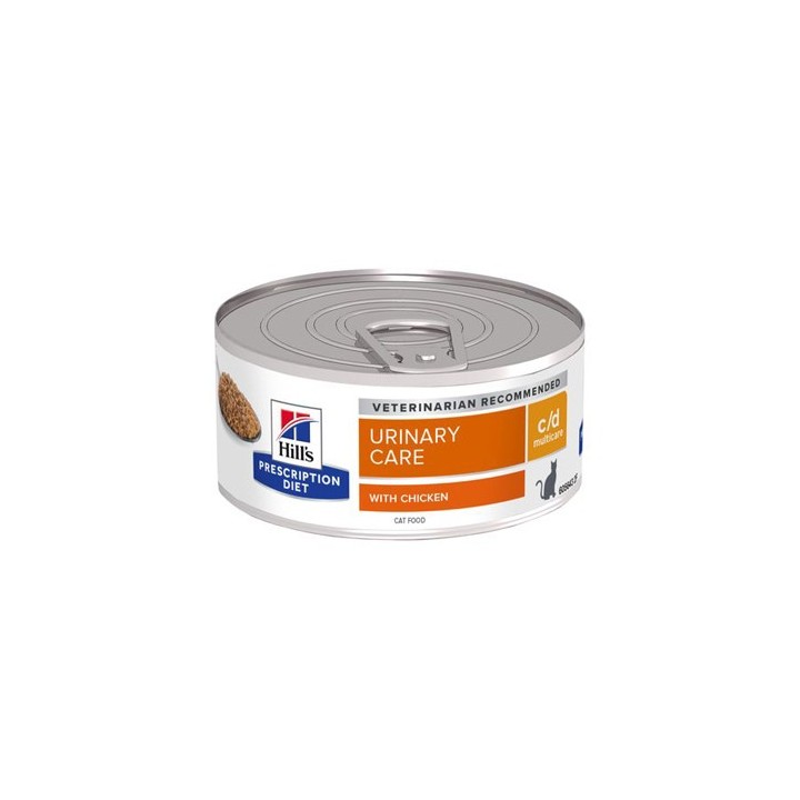 Hill's Prescription Diet c/d Multicare Katzenfutter - Dosen - Huhn - 24 x 156 gr