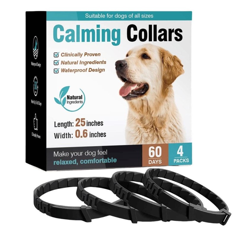 3/4er-Pack Beruhigungshalsband für Haustiere, Stress- und Angstlinderung, beruhigendes Halsband, natürliche Ruhe, Entspannung