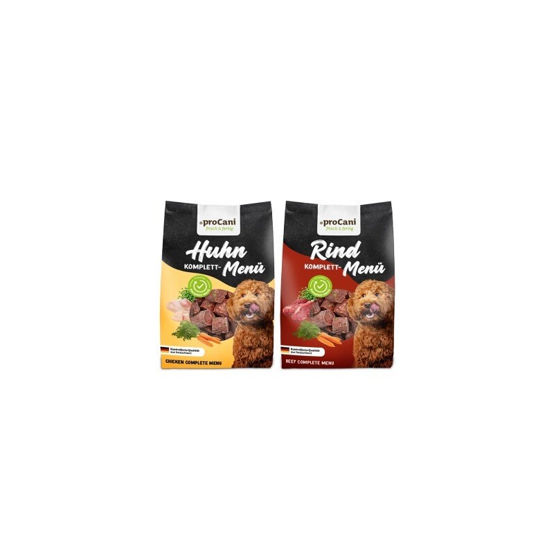 ProCani BARF Komplettmenü Hund TK-Nuggets Napffertig Classic Probierpaket 6x750 g