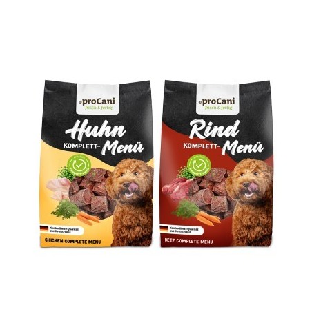 ProCani BARF Komplettmenü Hund TK-Nuggets Napffertig Classic Probierpaket 6x750 g