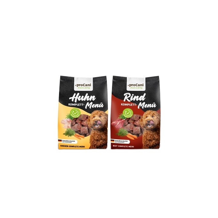 ProCani BARF Komplettmenü Hund TK-Nuggets Napffertig Classic Probierpaket 6x750 g