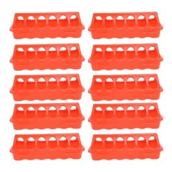 10 Set Flip Top Küken Feeder Waterer Kunststoff Wachtel Kleine Geflügel Fütterung Tablett 12 Trog Gericht