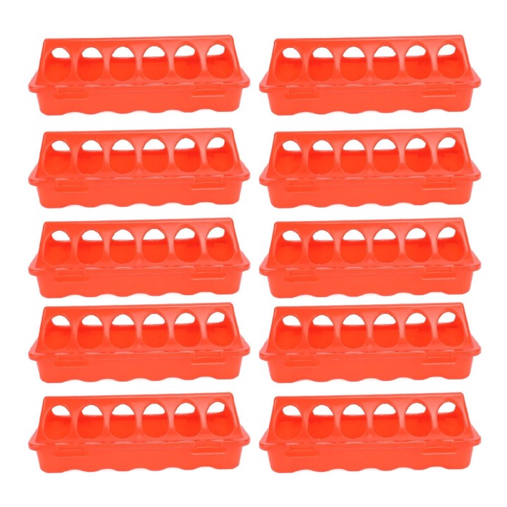 10 Set Flip Top Küken Feeder Waterer Kunststoff Wachtel Kleine Geflügel Fütterung Tablett 12 Trog Gericht