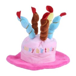 Kerzen Design Haustier Kostüm Geburtstag Hüte Zubehör für Hunde Kleine Tiere Rosa rosa