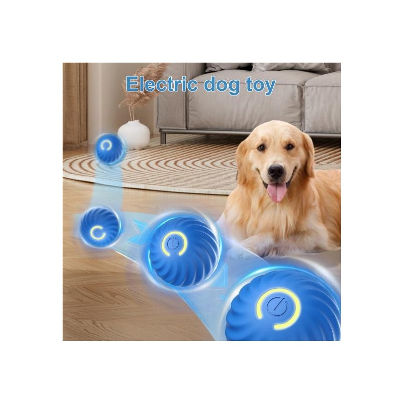 Interaktives Hundespielzeug mit rollendem Ball, bewegungsaktiviertes, wiederaufladbares Ballspielzeug, automatisch bewegliche