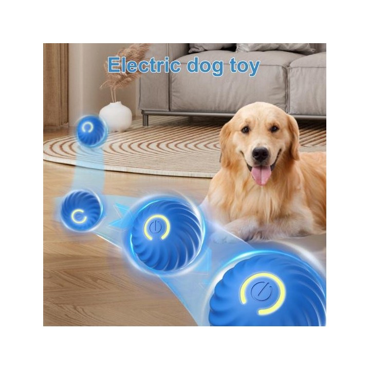 Interaktives Hundespielzeug mit rollendem Ball, bewegungsaktiviertes, wiederaufladbares Ballspielzeug, automatisch bewegliche