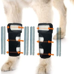 1PC Reflektierende Streifen Hund Vorderbein Klammer Verstellbaren Trägern Gemeinsame Unterstützung Leichte Knie Klammer XS-Ri