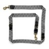Hey Lana Premium Führleine – 3-fach verstellbar schwarz/ weiß 2 m, 3,8 cm