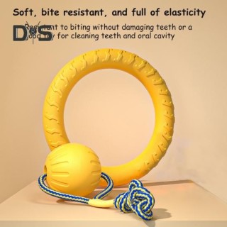 Hunde-Frisbee-Spielzeug, Anti-Biss-Puller, Trainingsring, Hundekauball für aggressive Kauer, interaktives Fang- und Apportier