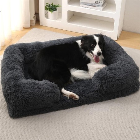 Winter Rechteckige Große Hund Betten Waschbar Plüsch Flauschigen Hund Katze Bett Matte Haustier Kissen Große Medium Kennel Ha