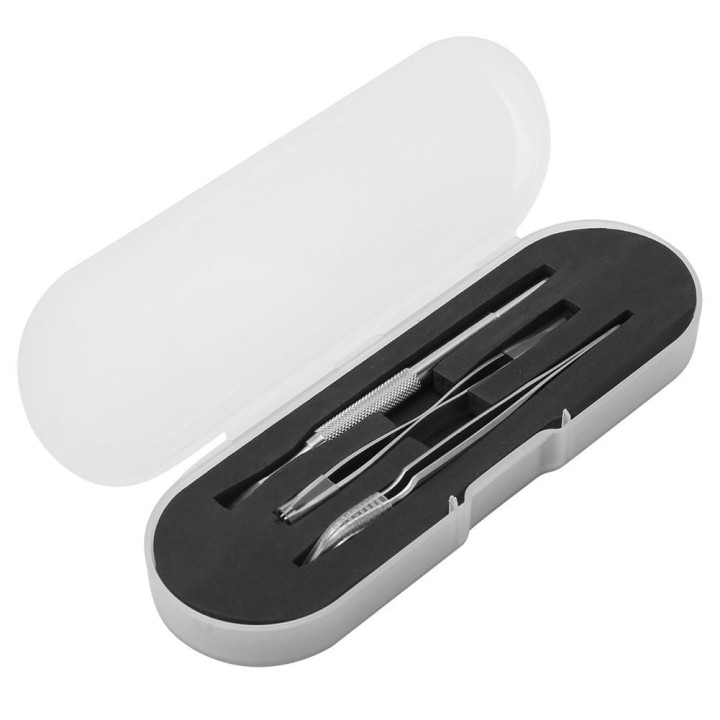 Edelstahl Haustier Hund Katze Zeckenentfernung Gabel Pinzette Clip Remover Pflege Werkzeug Zubehör