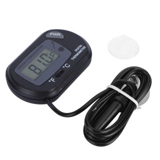 LCD Digital Aquarium Thermometer Praktische Große Klare Bildschirm Einstellbare Fisch Tank schwarz