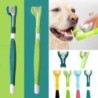 1 Stück Haustierzahnbürste 3-seitig Hund Kunststoffzahnbürste Katze Hund Mundreinigungsprodukte Welpen Kätzchen Zahnreinigung