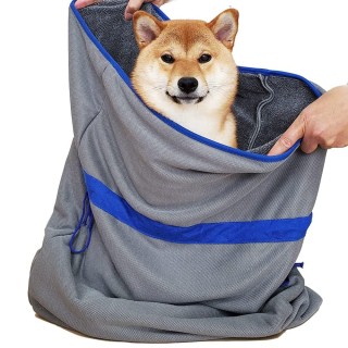 SHSCLY Super wasserabsorbierendes Handtuch für Beuteltyp, super saugfähiges Handtuch für Katzenbad, reduziert Shampoo-Trockne