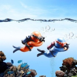 Kawaii Frogman Aquarium-Ornamente, interessante schwimmende Dekoration, simulierter Mini-Taucher, Aquarium-Aquarium-Zubehör