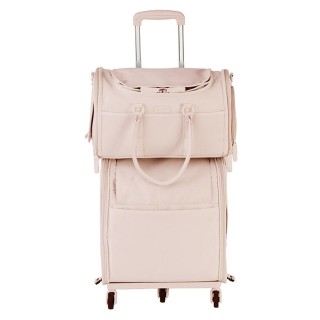 Reisetasche für Haustiere, tragbar, multifunktional, atmungsaktiv, für Hunde, für Reisen im Freien, Anzug, Pink Trolley Bag g