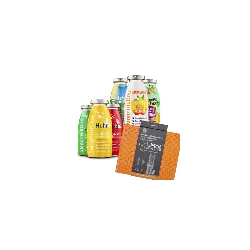 SmoothieDog Mix + Lickimat Orange 6x250 g
