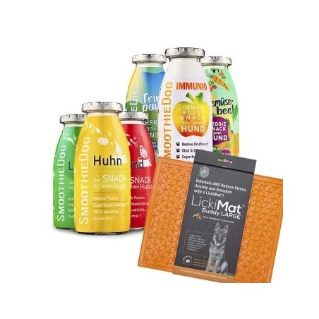 SmoothieDog Mix + Lickimat Orange 6x250 g