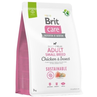 BRIT Care Dog Sustainable Adult Small Breed mit Huhn und Insekten 3 kg