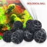 Visionb 100 Stück 16 mm Aquarium-Bio-Kugeln, Filtermedien, nass, trocken, für Koi-Fische, Teich schwarz