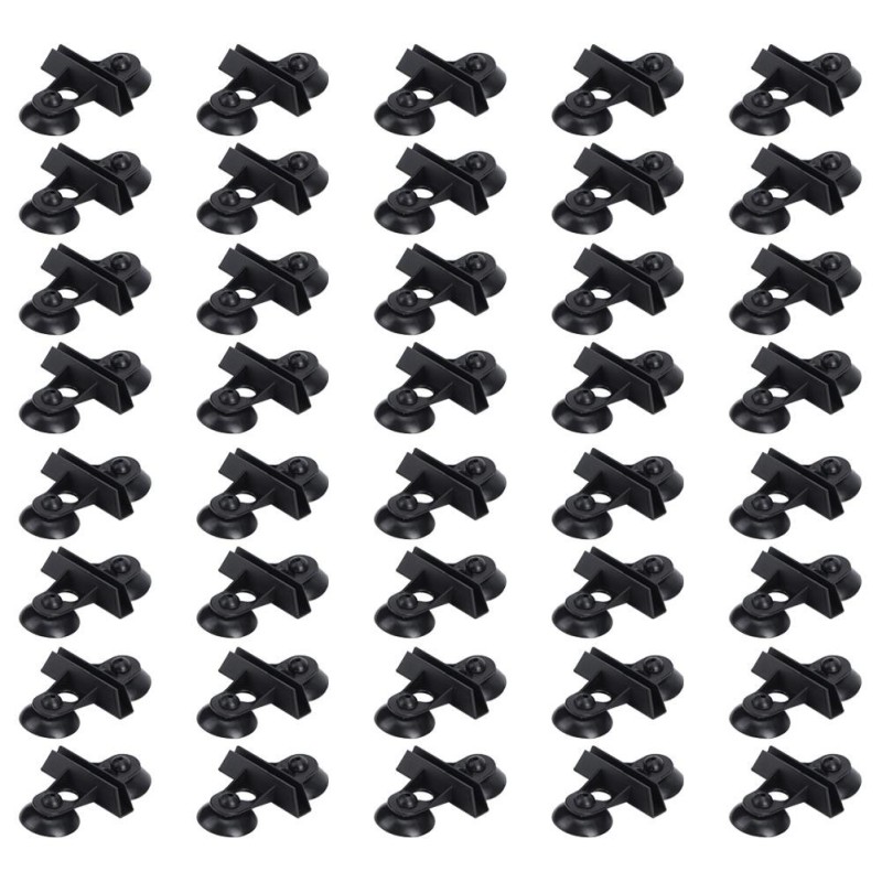 40PCS PVC Aquarium Saugnapf Trennung Bord Teiler Unterstützung ClipBlack schwarz