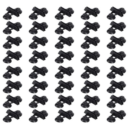 40PCS PVC Aquarium Saugnapf Trennung Bord Teiler Unterstützung ClipBlack schwarz