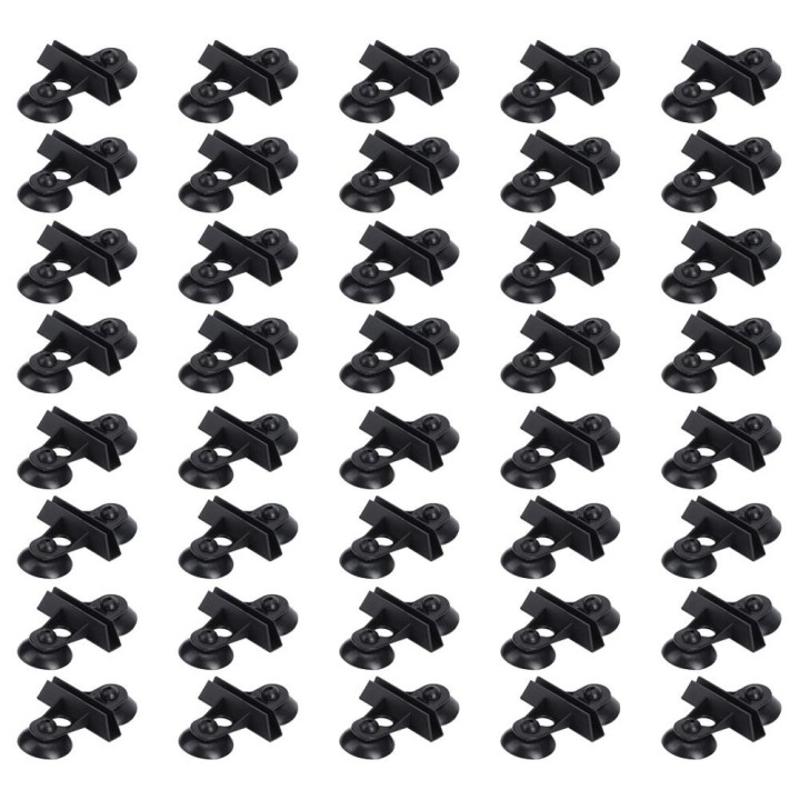 40PCS PVC Aquarium Saugnapf Trennung Bord Teiler Unterstützung ClipBlack schwarz