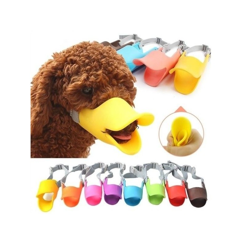 Hundemundschutz, lustige Anti-Biss-Entenmundform, Hundemundschutz, Anti-Spannungs-Maulkorb für Hunde, Bellen, S S rosa