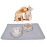 Hundefutter Matte Pet Tischset Katze Schüssel Pad rutschfeste Silikon Pet Täglichen Feeder Wasserdicht Verwenden N6O8 Grey-1p
