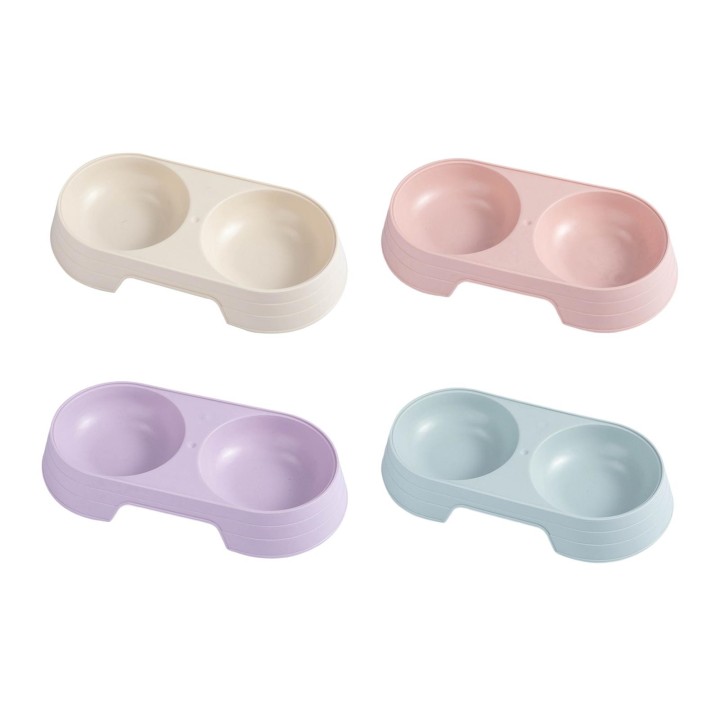 Tragbare Doppel-Katzennäpfe, Futterspender für Haustiere, Futterbehälter, Trinknäpfe für Kleintiere, Hauskatzen, Welpen, Kätz