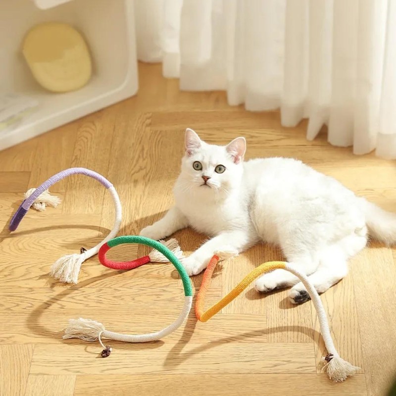 Katzenspielzeug, interaktives Molar-Baumwollseil-Spielzeug, Silvervine, Katzenspielzeug, sauberes Maul, Kätzchen-Spielspielze
